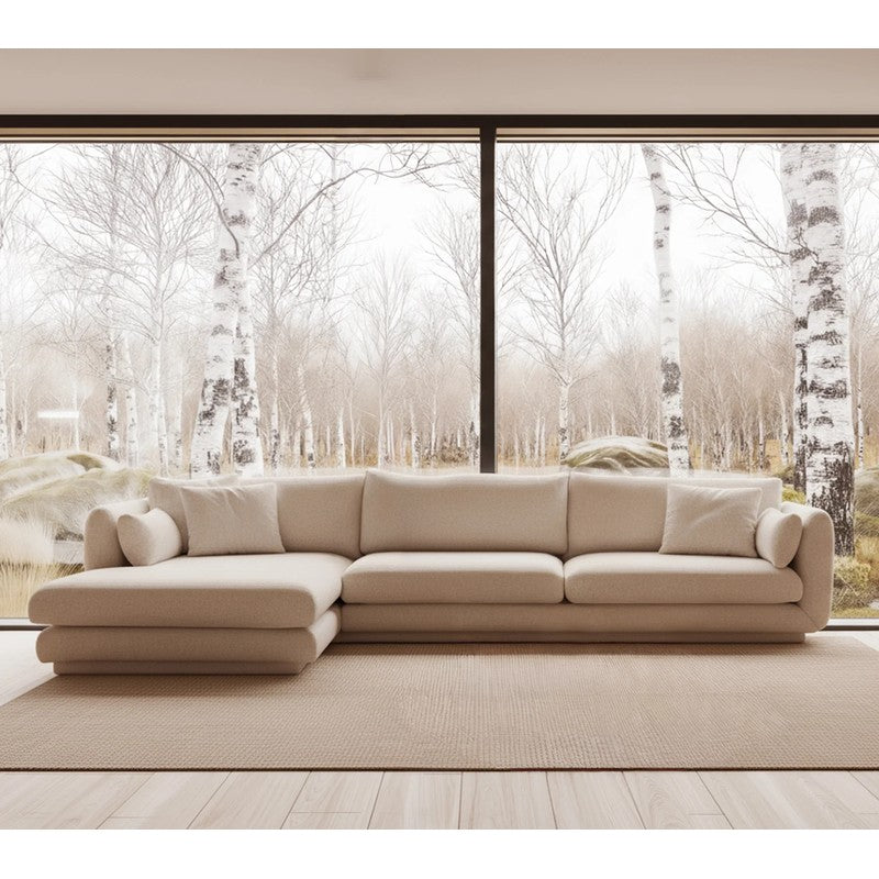 Cane-line Bloom 3-Seater Sofa with Chaise Longue & Plinth