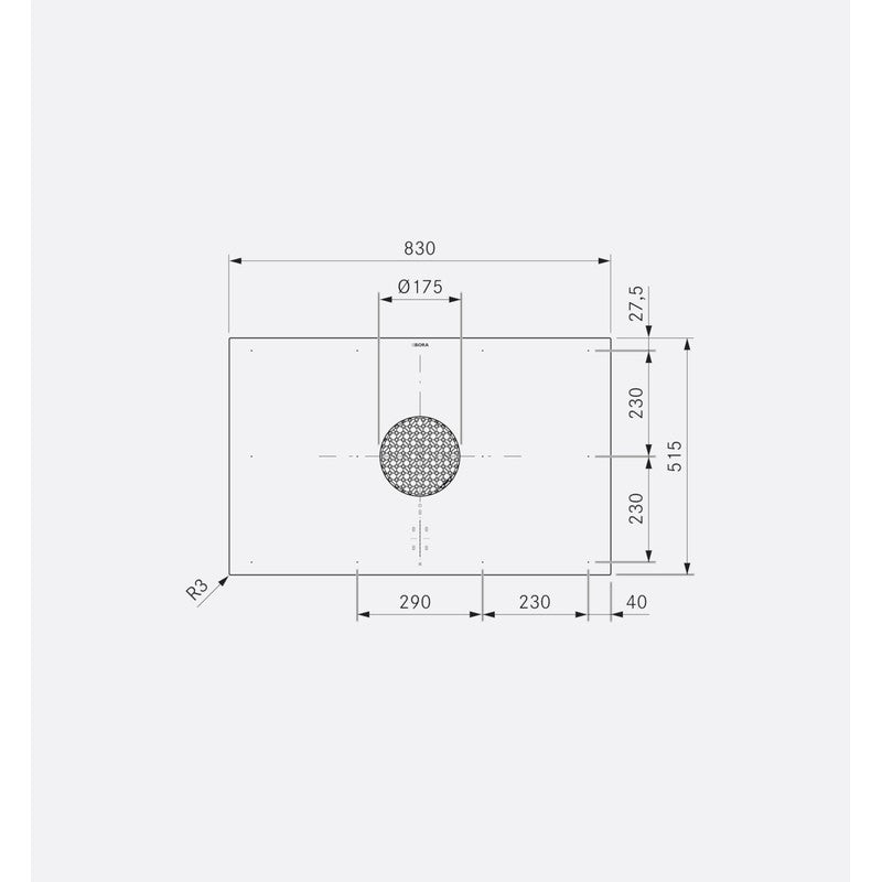 Bora X Pure PUXU2 Venting Induction Hob 83cm, Black