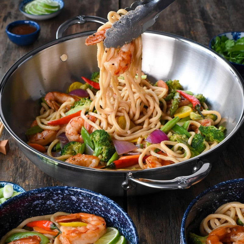 Hestan ProBond Tri-Ply Stainless Steel Wok with Lid