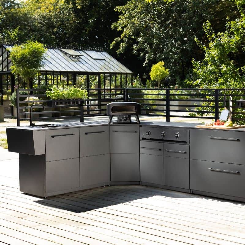 Cozze Rotate Gas Pizza Oven 13" with Cordierite Pizza Stone, Black