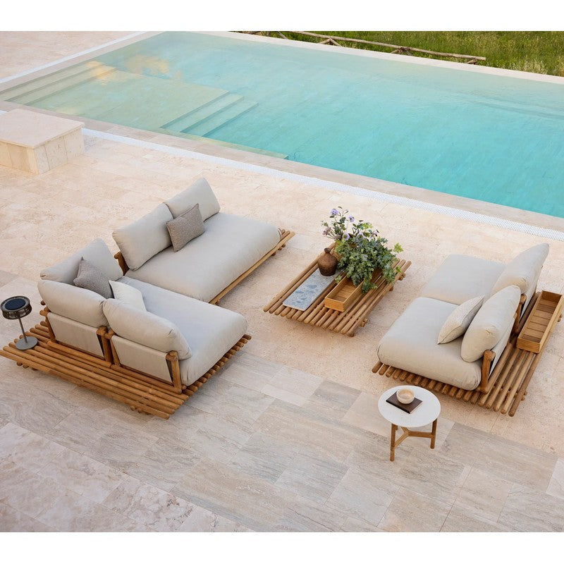 Sticks Platform Arm-/Backrest in Teak or Powder-Coated Aluminium