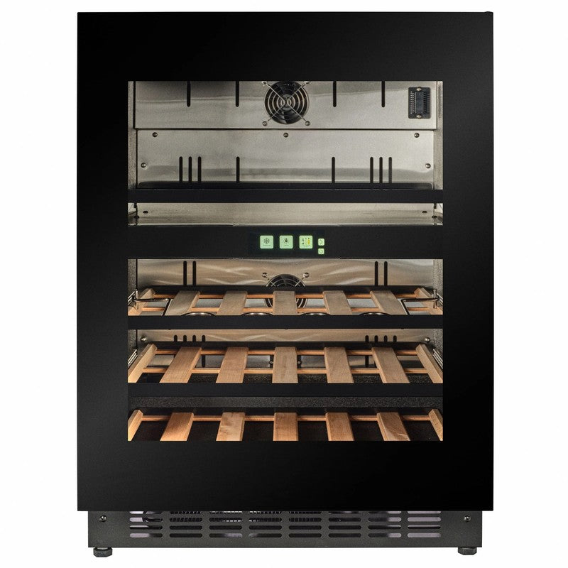 CELLA KITCHENLINE Beverage Centre 600mm, Black Glass