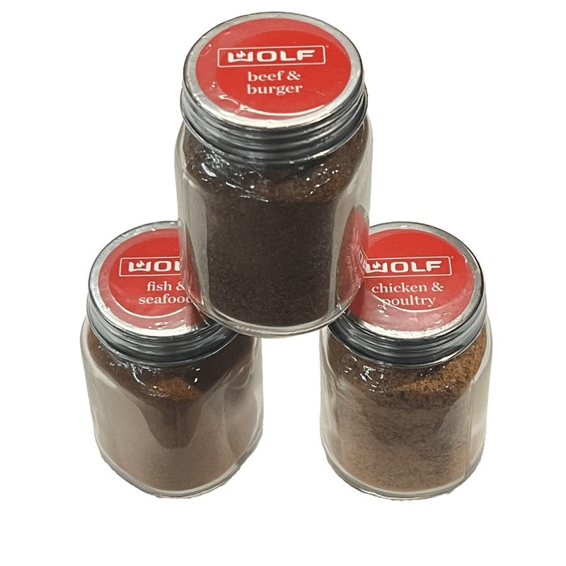 Wolf Spice Rub Set 3-Piece Jar Set