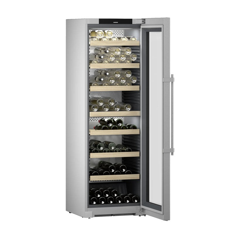 Liebherr Vinidor WPsd 5252 Stainless Steel Wine Cabinet 155 Bottle, Glass Door