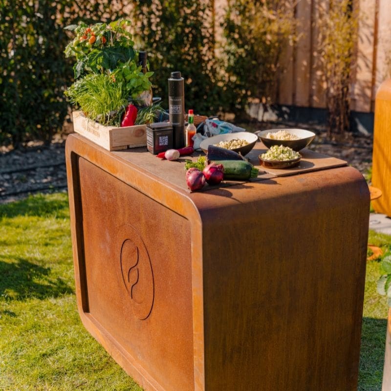 Adezz Forno Corten Steel Outdoor Kitchen Station