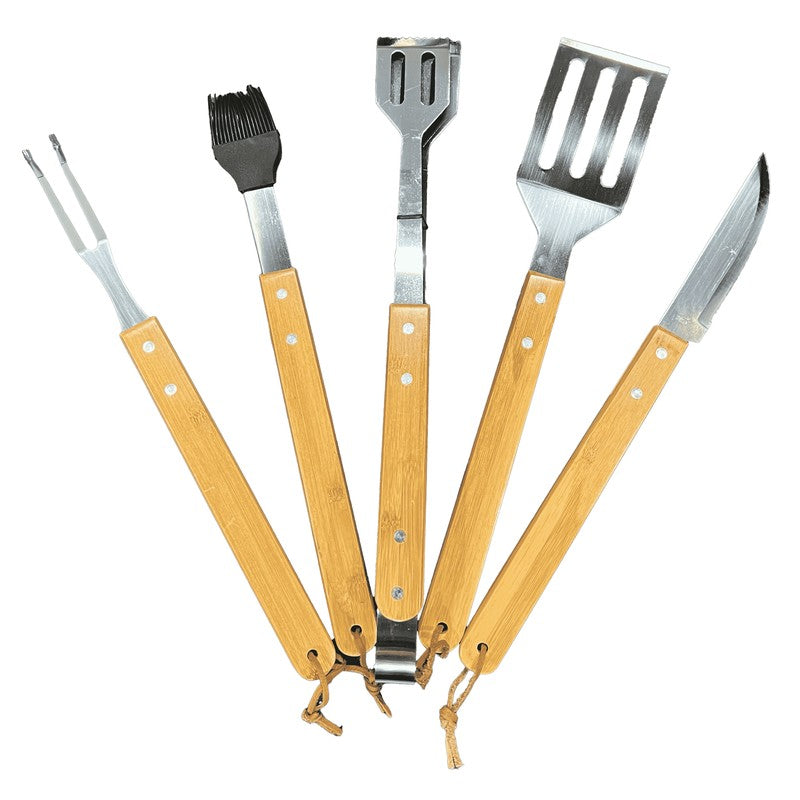 Wolf 5 Piece BBQ Set with Wooden Box
