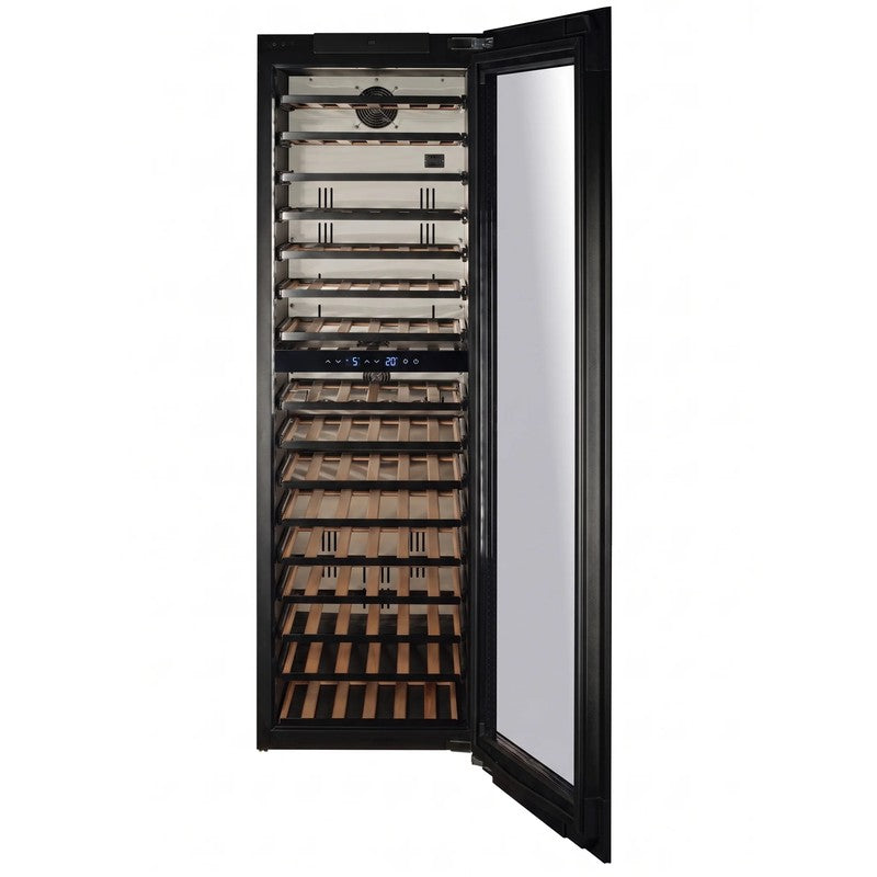 CELLA W96B-TO Integrated Wine Cooler 600mm, Black Glass