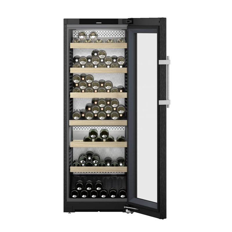 Liebherr Vinidor WPbsi 5052 Steel Wine Cabinet 131 Bottle, Black