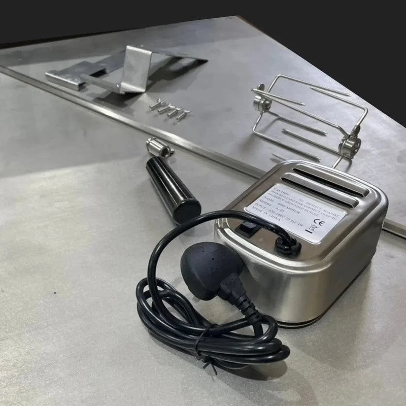 Somerset Grills Asado Stainless Steel Rotisserie 92cm with Electric Motor, Skewer & Forks