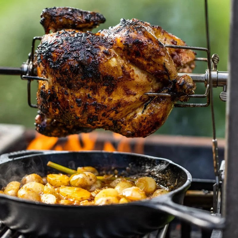 Somerset Grills Grande Stainless Steel Rotisserie 51cm with Electric Motor, Skewer, Forks & Brackets