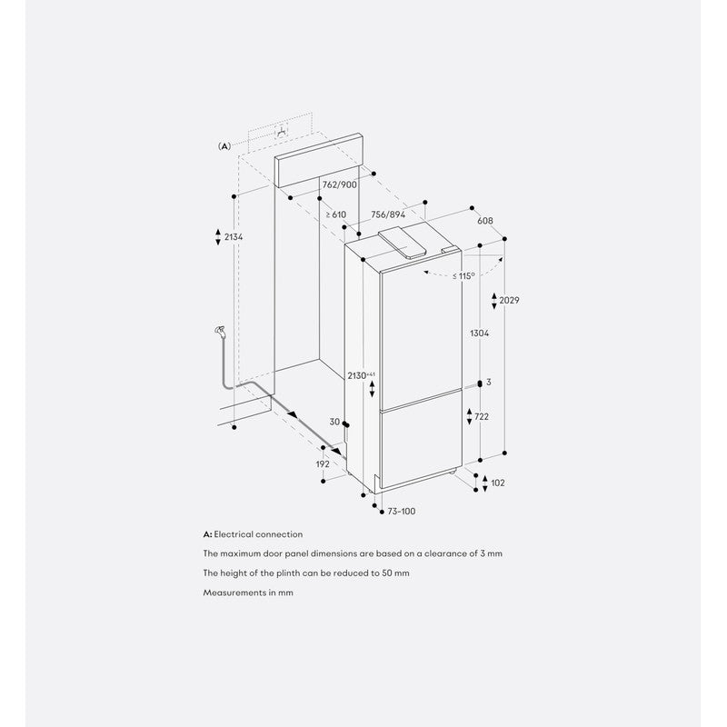 Gaggenau Vario Cooling Expressive Series RVB477190 76cm Stainless Steel Fridge Freezer with Icemaker