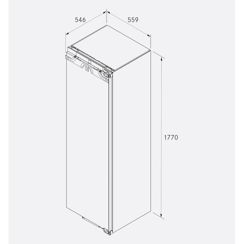 Bora C178KGFS1 56cm Fully Integrated Fridge Icebox with Fixed Hinge