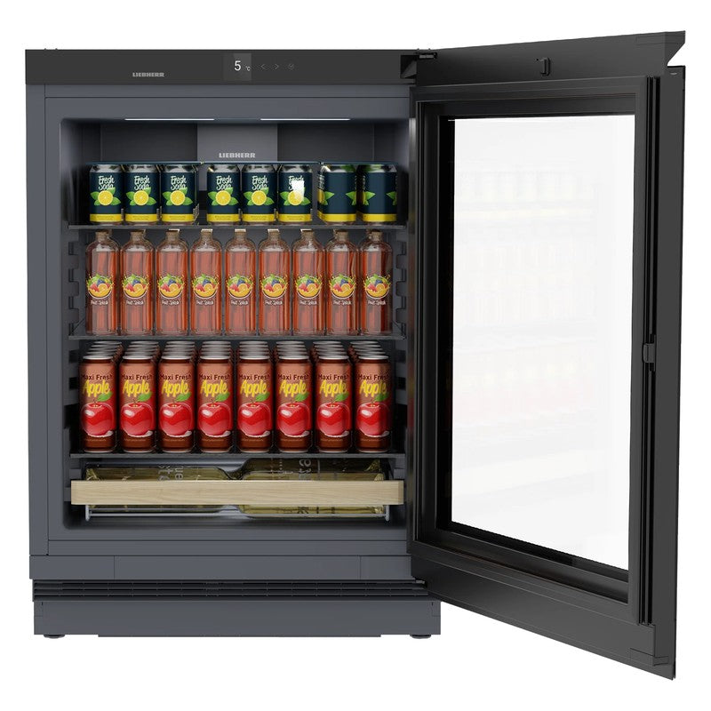 Liebherr UBCgb3731 Undercounter Drinks Fridge 136ltr, BlackSteel-look