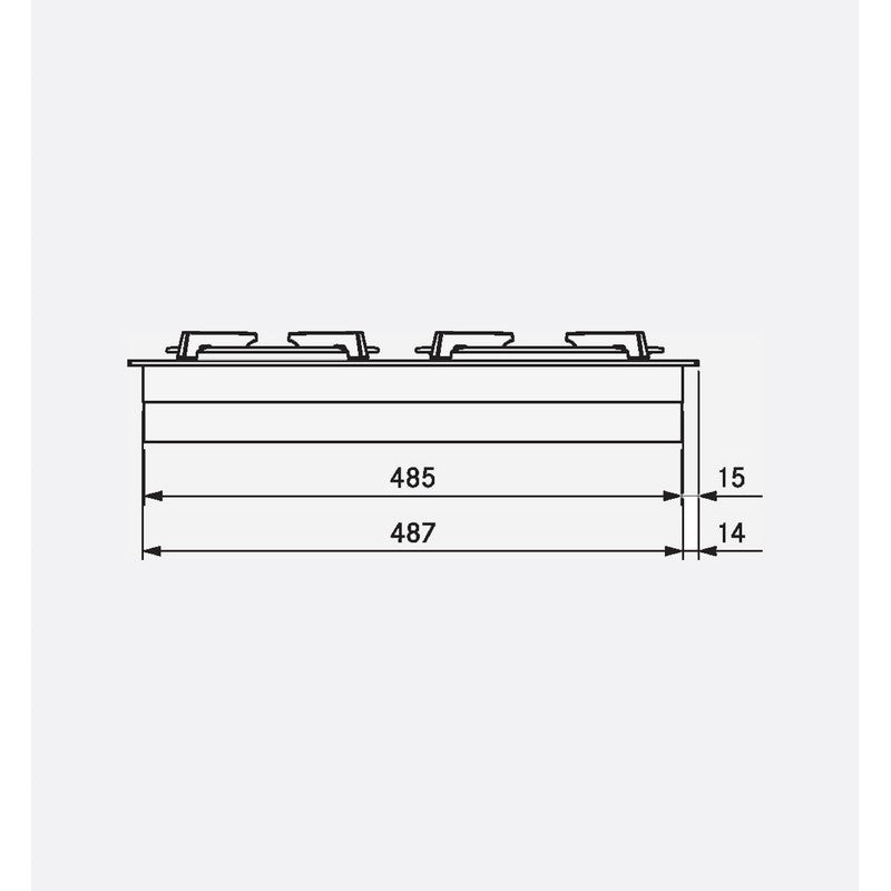 Bora CKG Ceramic 2 Burner Domino Gas Hob 32.7cm, Black