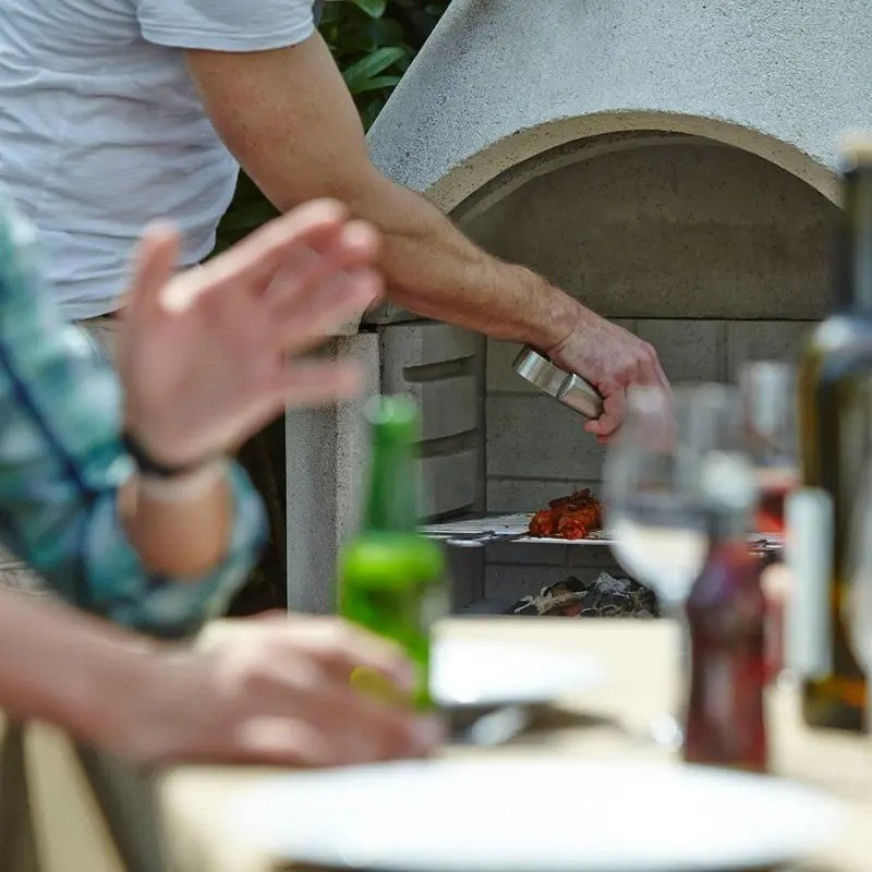 Buschbeck Rondo Masonry Barbecue, White Quartz & Copper
