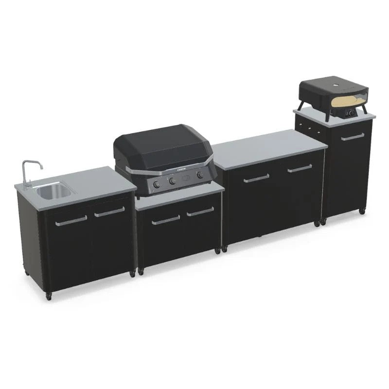 Cozze Modular Outdoor Kitchen Stainless Steel with Gas Grill, Storage & Sink