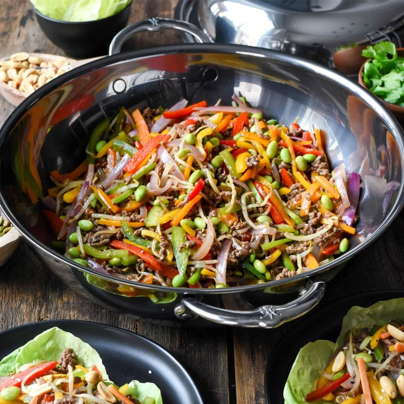 Hestan NanoBond Titanium Stainless Steel Wok with Lid
