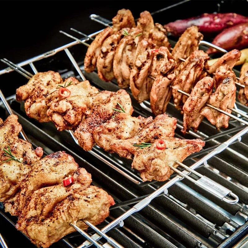 The Cotswold Cooking Company Multi Rack Skewer Kit with 6 Stainless Skewers