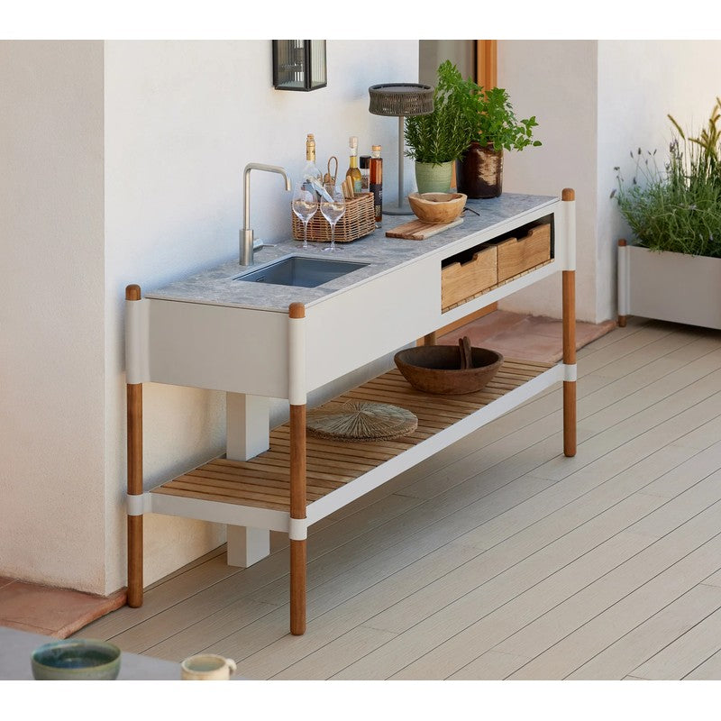 Sticks Kitchen with Teak Shelf