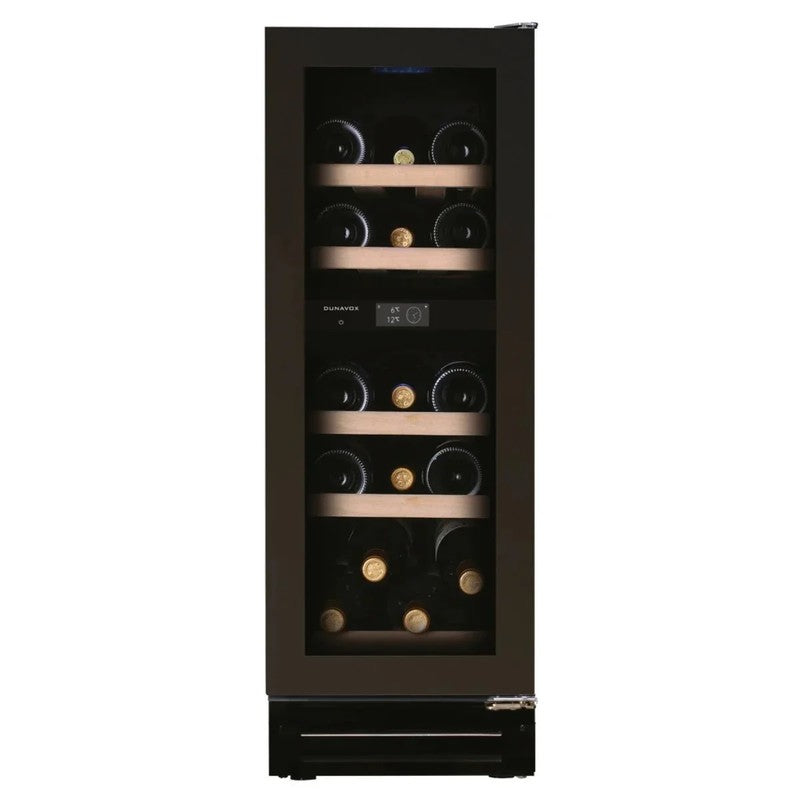 Dunavox FLOW-16 DAUF-16.64DBH Dual Zone 17 Bottle Built In / Freestanding Wine Cooler, 300mm