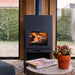 Adezz Forno Stig Coated Steel Outdoor Fireplace, Black