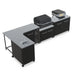 Cozze Modular Outdoor Kitchen Stainless Steel L-Shaped with Gas Grill, Sink & Storage