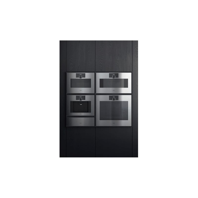 Gaggenau Expressive Series GM451120 Stainless Steel Built-In Combination Microwave Oven, Left Hand Hinge