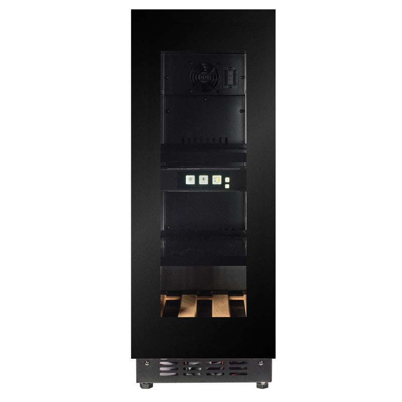 CELLA TFT-BV18B-TO Beverage Fridge 300mm 51L, Black Glass