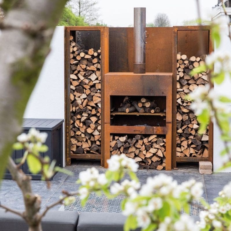 Adezz Forno Enok Corten Steel Outdoor Fireplace
