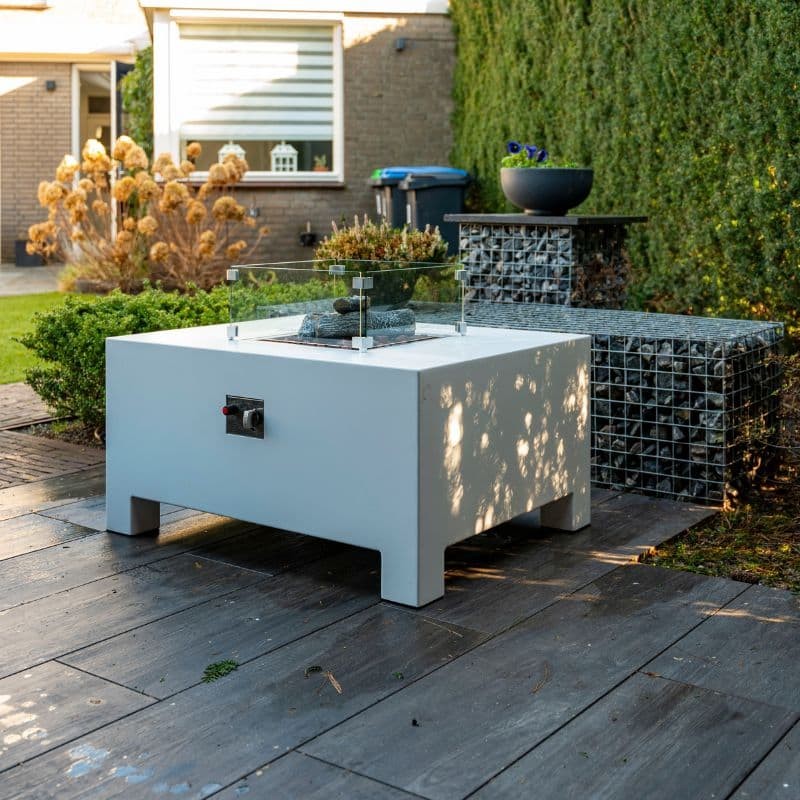 Adezz Forno Brann Powder-Coated Aluminium Gas Fire Pit, White