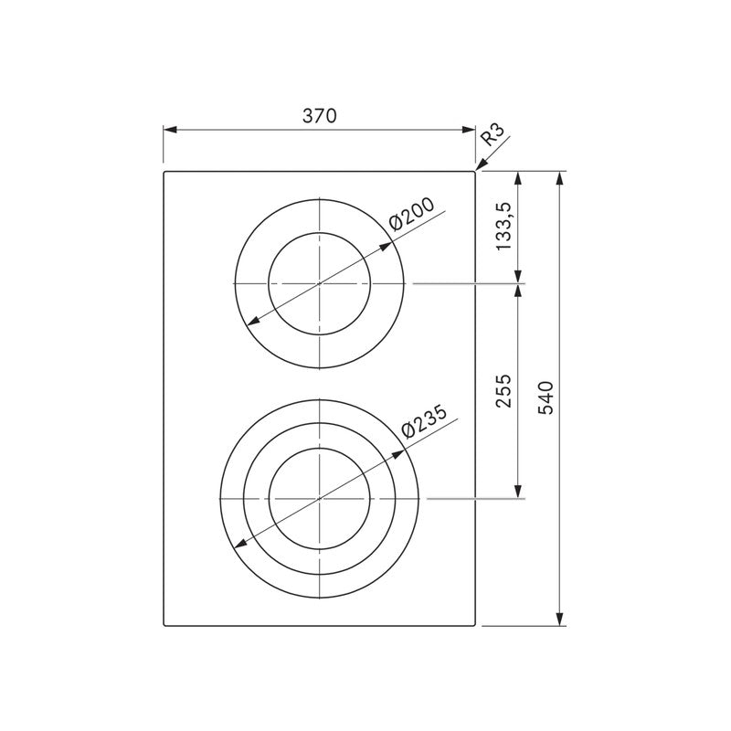 Bora PKC3 Professional 3.0 Pro HiLight Ceramic 2-Ring Cooktop