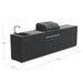 Cozze Elements Modular Outdoor Kitchen with Gas Grill, Storage & Sink, Matte-Black