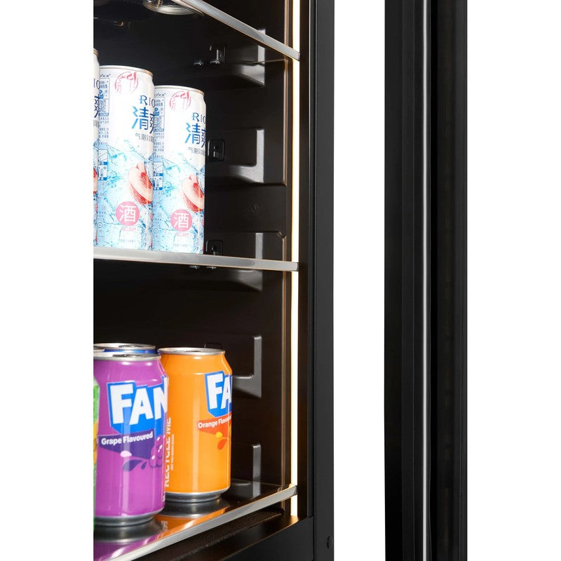 CELLA WBV93D-BLACK Beverage Centre 53 Bottle / 126 Cans, Black