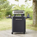 Cozze Premium 600 Steel Table with Folding Side Tables & Gas Bottle Storage