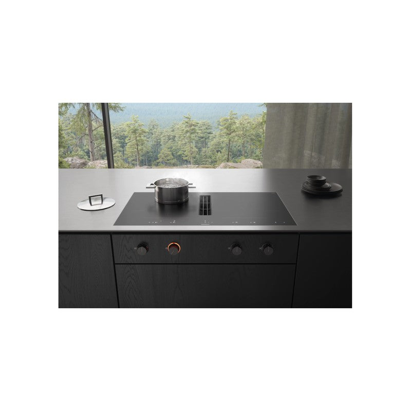 Gaggenau 400 Series CV492105M 90cm Flex Induction Cooktop with Integrated Ventilation System, Matt Black