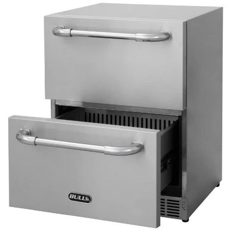 Bull Premium Stainless Steel Double Drawer Fridge 150 Litre