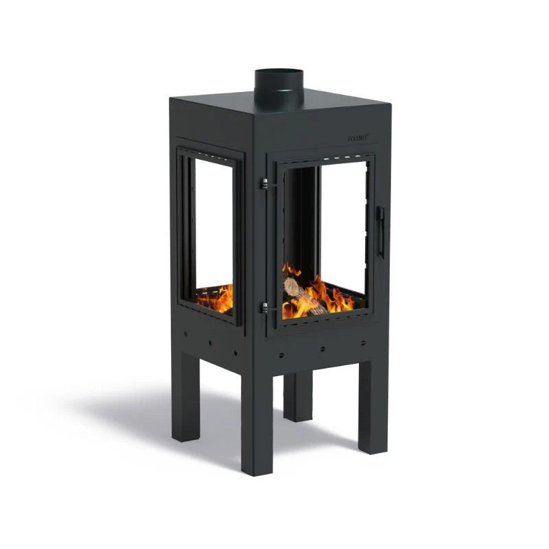 Adezz Forno DIGNA Steel Outdoor Fireplace, Black