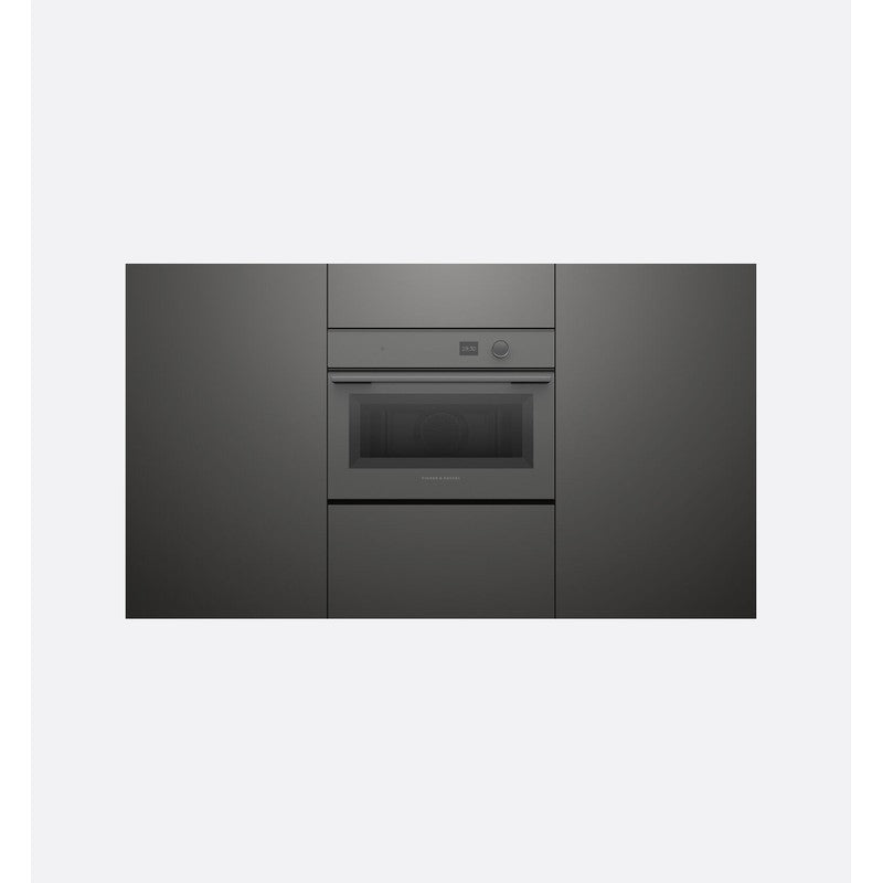 Fisher & Paykel Series 7 OM60NMLG1 Compact Combi-Microwave Oven 60cm, Grey Glass
