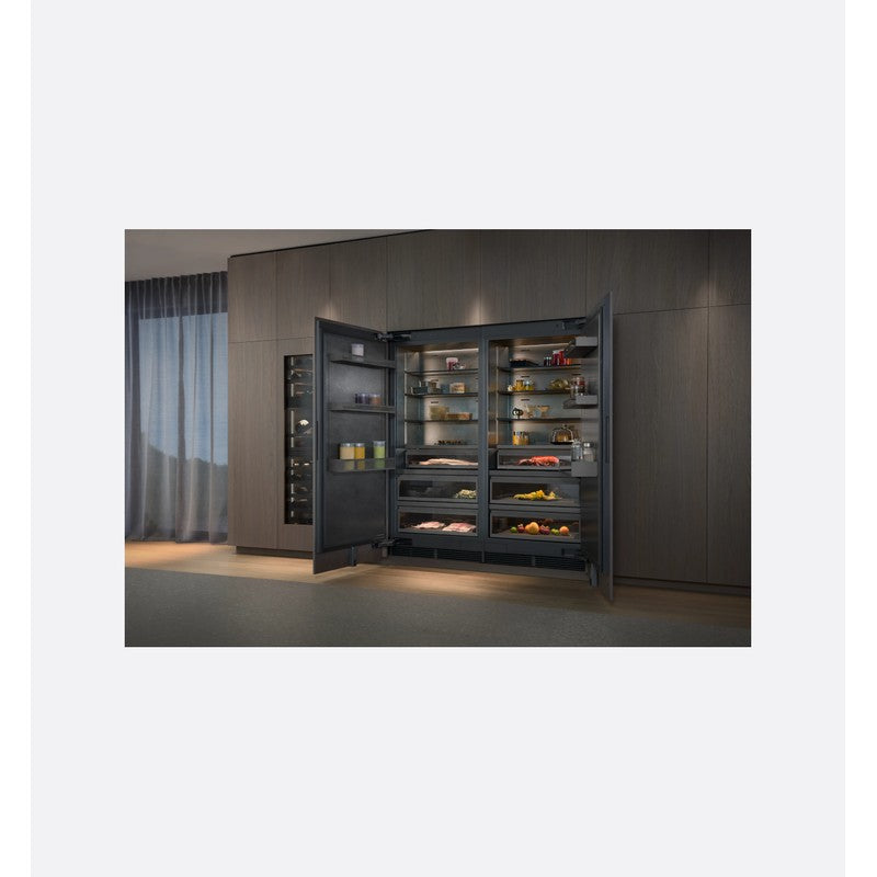 Gaggenau Vario Cooling Expressive Series RVF497190 90cm Fully Integrated Freezer with Icemaker, Dark Brushed Stainless Steel