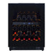 CELLA Kitchenline Glass Wine Fridge 36 Bottle, Black Glass