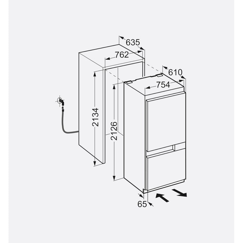Liebherr ECBN9471-001 Fully Integrated Fridge Freezer 412L