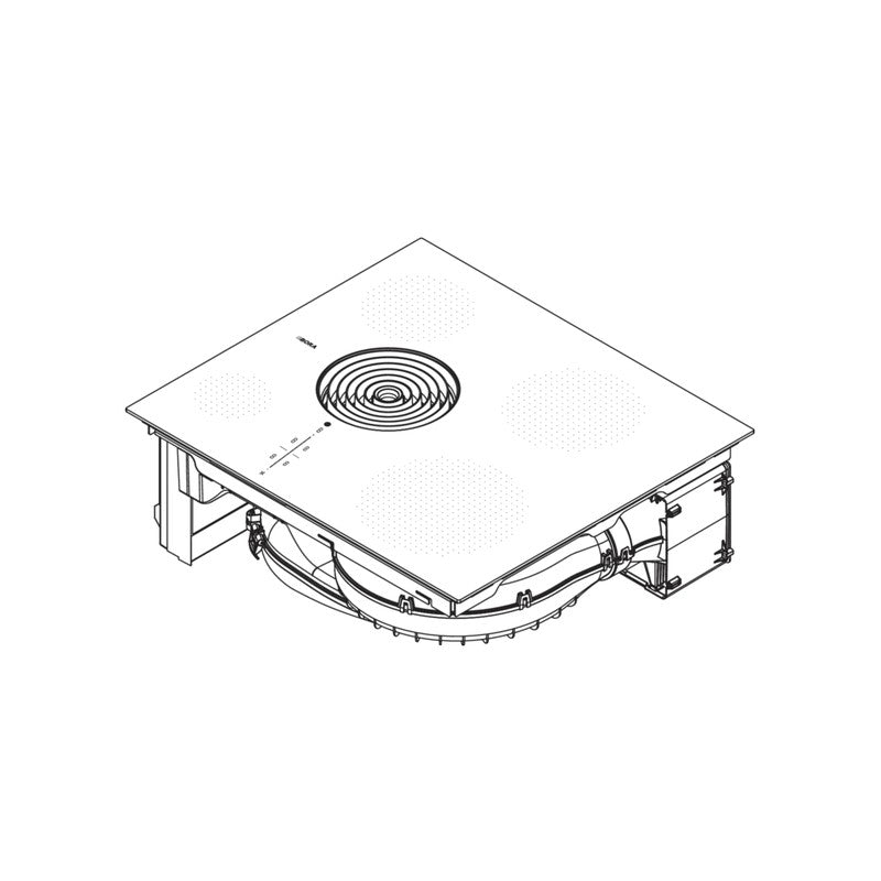 Bora PURSA 58cm Induction Venting Hob, Black