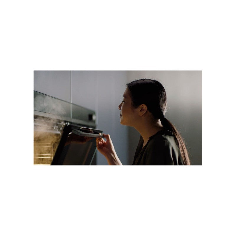 Fisher & Paykel Series 7 OM60NMLB1 60cm Combination Microwave Oven, Black Glass