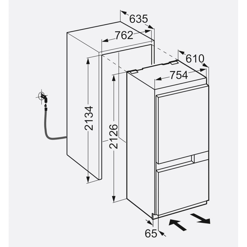 Liebherr ECBN9471-617 Fully Integrated Frost Free Fridge Freezer 412L