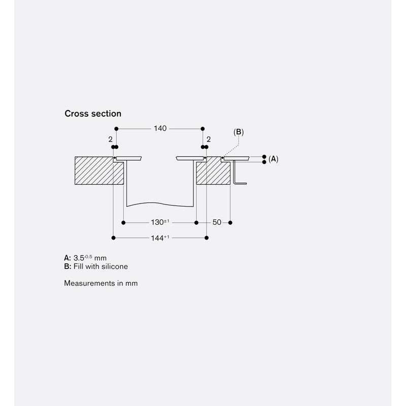 Gaggenau 400 Series AL400122 Stainless Steel Table Ventilation 120cm