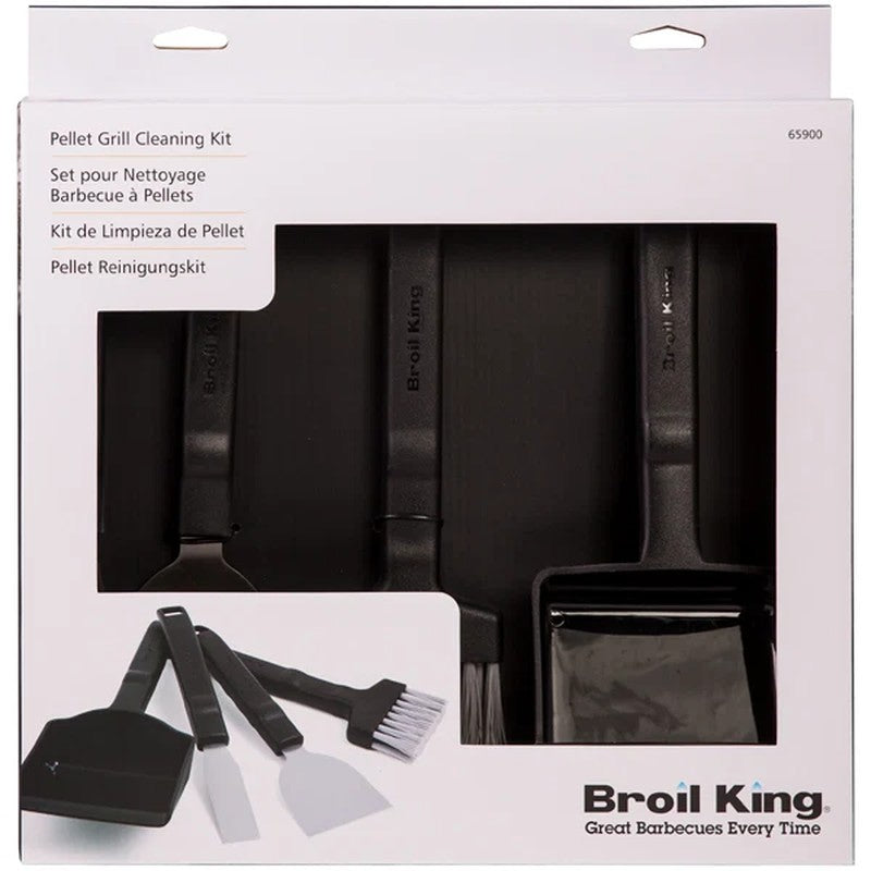 Broil King Pellet Grill Cleaning Kit with Dustpan, Sweeping Brush & Two Stainless Steel Scrapers