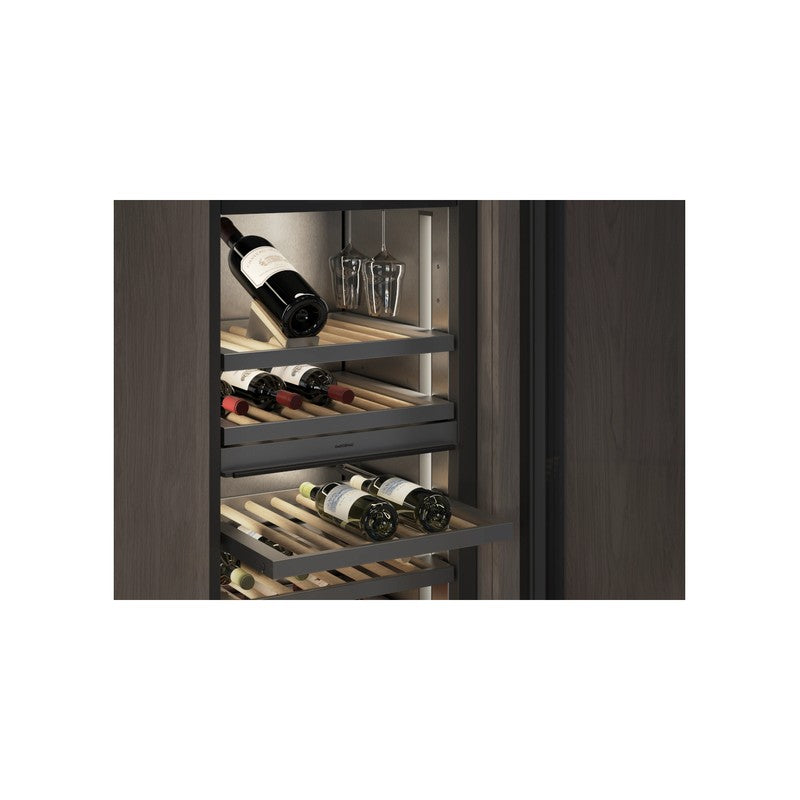 Gaggenau Vario Expressive Series RVW467170 61cm Fully Integrated Wine Storage, Dark Brushed Stainless Steel
