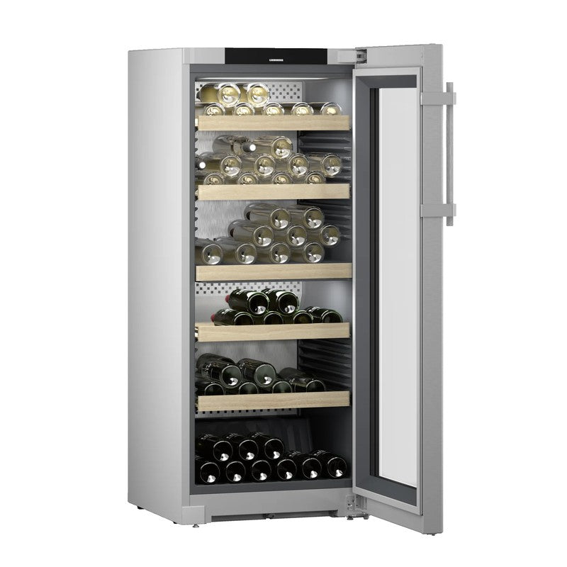 Liebherr Vinidor WPsd 4652 Steel Wine Cabinet 107 Bottle, Glass Door