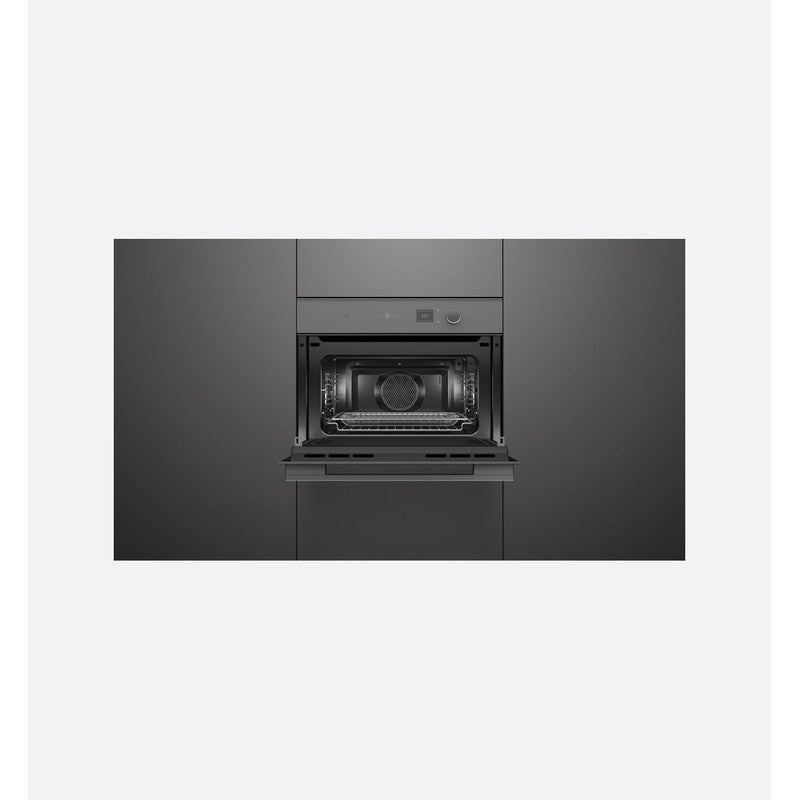 Fisher & Paykel Series 7 OM60NMLG1 Compact Combi-Microwave Oven 60cm, Grey Glass