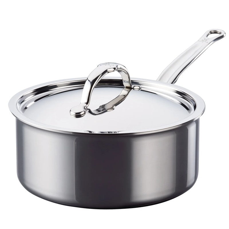 Hestan NanoBond Titanium & Stainless Steel Saucepan with Lid, 22cm